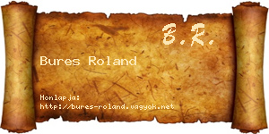 Bures Roland névjegykártya